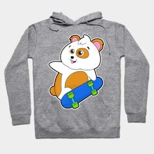 Hamster as Skater with Skateboard Hoodie